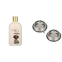 Foodie Puppies Naturally Organic Oh My Dog Paraben Free Ultimate Pet Shampoo (De-Tangling, 500ml) &amp; Stainless Steel Bowl(700ml), Medium(Pack of 2)
