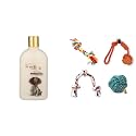 Foodie Puppies Naturally Organic Oh My Dog Paraben Free Ultimate Pet Shampoo (De-Tangling, 500ml) & Dog Rope Combo(2Knot + 3Knot + Ball + 2knotBall)