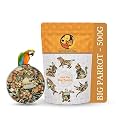 Foodie Puppies Parrot Bird Food for Big Parrot Birds - (500g, Pouch) Mix Seeds Fortified with Almonds, Peanuts, Pumpkin Seeds &amp; Red Chillis for African Grey, Macaw, Cockatoo, Indian &amp; Other Parrots.