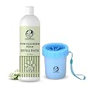 Foodie Puppies Paw Cleaner Combo for Dogs & Cats | Paw Cleaner Silicone Bristle Cup (Small) and Jasmine Foam Refill - 500ml | No-Rinse, Quick Dry, Lick-Safe, Allergen-Free, Moisturising & Freshening