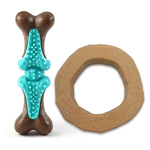 foodie puppies dog nylon hard chew 9inch bone toy for adult dogs dogs toy aggressive chewers teething toys suitable for large and medium dog 1 piece 9inch bone