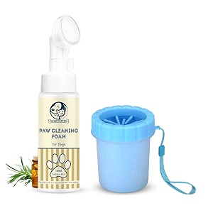 foodie puppies pet paw care 2-in-1 combo of paw cleaning foam twilight mist 150ml and paw cleaner small for dogs amp puppies  moisturizes amp softens dry paws  quick cleaning remove dirt amp muds