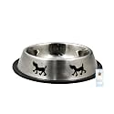 Foodie Puppies Stainless Steel Bowl for Dogs, Cats &amp; Any Pets - 700ml I Non-Skid Rubber Bottom Food/Water Bowl I Non-Toxic &amp; 100% Safe for Pets (Smoke Silver, Dog)