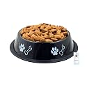 Foodie Puppies Stainless Steel Paw Bone Printed Bowl for Dogs, Cats &amp; Any Pets - 700ml, Medium (Night Black) I Non-Skid Rubber Bottom Food/Water Bowl I Non-Toxic &amp; 100% Safe for Pets