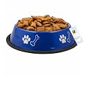 Foodie Puppies Stainless Steel Paw Bone Printed Bowl for Dogs, Cats & Any Pets - 700ml, Medium (Blue) I Non-Skid Rubber Bottom Food/Water Bowl I Non-Toxic & 100% Safe for Pets