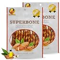 Foodie Puppies Superbone 27-in-1 Stick Dog Treat - (Almond Oil, Pack of 2) (Big Pack) | Healthy Snack, High Protein, Easily Digestible Chew Treat | Dry Treat Ideal for Training for All Types of Dogs