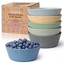 FOODLE Wheat Straw Kids Bowls - Microwave and Dishwasher Safe Toddler Bowls