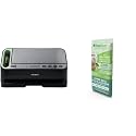 FoodSaver V4400 2-in-1 Vacuum Sealer Machine, Black and Silver &amp; 1-Quart BPA-Free Multilayer Construction Vacuum Zipper Bags, 18 Count