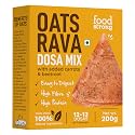 Foodstrong Oats Rava Dosa Mix, High Fibre &amp; Protein, Easy to Digest, With Added Carrots &amp; Beetroot, No Preservatives, No Soda, Ready to Cook Instant Mix, 200 g, Makes 13 Dosas Per Pack