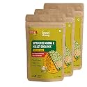 Foodstrong Sprouted Moong Instant Chilla/Dosa Mix with the Goodness of Millets, Healthy Delicious Breakfast, 22 g Protein, 5 g Fibre, Easy to Digest, 150 g, Pack of 3 (Chilli Garlic)