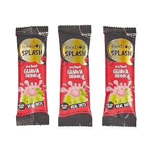 foodzup splash 1 min instant guava drink - 30 sachets  guava flavours  30 servings  450g