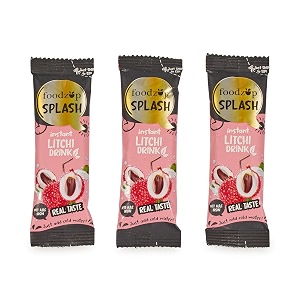 foodzup splash 1 min instant litchi fruit drink - 30 sachets  litchi flavours  30 servings  450g