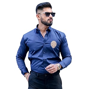Foomer Green Paisley Printed Opaque Party Shirts