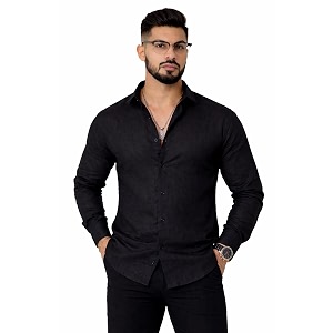Foomer Green Paisley Printed Opaque Party Shirts