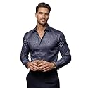 Foomer Green Paisley Printed Opaque Party Shirts