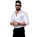 Foomer Green Paisley Printed Opaque Party Shirts