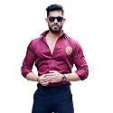 Foomer Green Paisley Printed Opaque Party Shirts