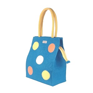 foonty polka popup style jute lunch bag men and women