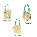 FOONTY Polka Popup Style Jute Lunch Bag Men and Women