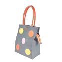 FOONTY Polka Popup Style Jute Lunch Bag Men and Women