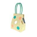 FOONTY Polka Popup Style Jute Lunch Bag Men and Women