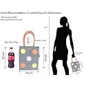 FOONTY Polka Popup Style Jute Lunch Bag Men and Women