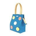 FOONTY Polka Popup Style Jute Lunch Bag Men and Women