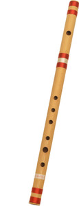 foora musical professional c sharp medium flute  bansuri with re-sham thread hand made india bamboo flute 48 cm