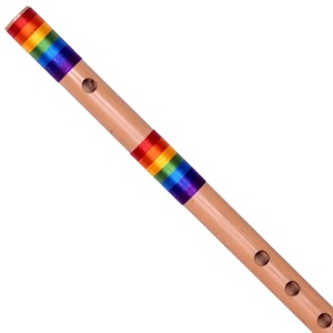 foora rainbow flute professional d scale 8 hole bamboo flute bansuri with re-sham thread hand made bamboo flute size 43 cm beginnersmusician export in usa canada mexico rainbow