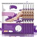 Foot Peeling Mask 5 Pack, Foot Peel Mask Gently Exfoliates Dead Skin, for Rough Dry Heels & Calluses, Dry Skin Moisturizer for Soft, Smooth-Looking Feet (Lavender)