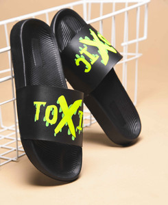 Foot Print Men Slides Black 10