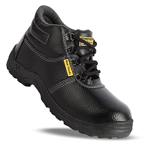 Foot Trends Black Safety Shoes with Steel