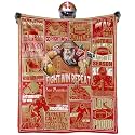 Football Blanket 60"x50" Fan Gifts for Men Women