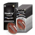 Football Car Air Freshener by HookUp - 10 Pack - Black Gold Scent (Extra Strong) | Unique Football Gift for Players, Coach, Fans | Hanging Car Accessory with Long Lasting Fresheners Smell