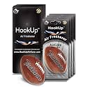 Football Car Air Freshener by HookUp - 4 Pack - Black Gold Scent (Extra Strong) | Unique Football Gift for Players, Coach, Fans | Hanging Car Accessory with Long Lasting Fresheners Smell