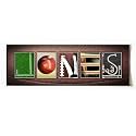 FOOTBALL Custom Photo Name Art | Premium Unframed Poster | 30”x10"