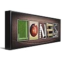 FOOTBALL Custom Photo Name Art | Premium Float Framed Canvas | 30”x10