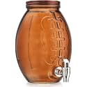Football Drink dispenser, Glass Beverage Dispenser For Football Party &amp; decorations, Drink Dispenser With 100% Leakproof Spigot Perfect For Parties And Daily Use 1 GALLON