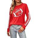 Football Shirts for Women Game Day Shirt Football Outfits Long Sleeve Tee Tops