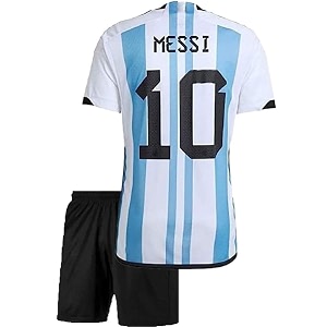 football soccer barce messi 10 jersey set football t-shirt with black shorts kid39s boy39s amp men39s