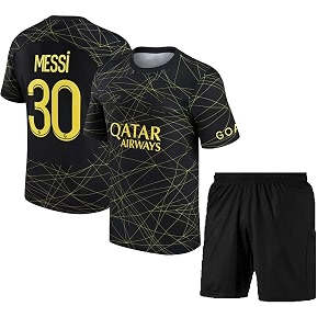 football soccer barce messi 10 jersey set football t-shirt with black shorts kid39s boy39s amp men39s