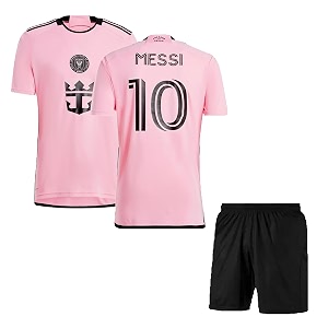football soccer barce messi 10 jersey set football t-shirt with black shorts kid39s boy39s amp men39s