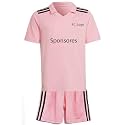 Football Soccer Barce Messi 10 Jersey Set Football T-Shirt with Black Shorts (Kid's, Boy's &amp; Men's)