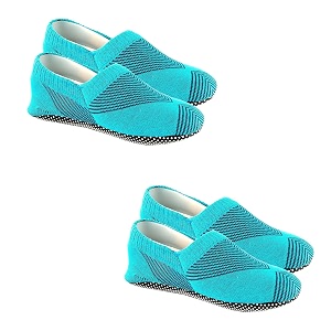 footmate anti skidslip slipper socks 2 pair pack  lightweight rubber grip slippers sock for women amp men  ultrasoft comfort slipper shoes for office home outdoor amp indoor