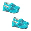 Footmate Anti Skid/Slip Slipper Socks (2 Pair Pack) – Lightweight Rubber Grip Slippers Sock For Women &amp; Men | Ultrasoft Comfort Slipper Shoes For Office, Home, Outdoor &amp; Indoor