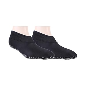 footmate anti-skid diabetic slipper socks set of 2 pair  silicone grip slipper socks for women amp mens  comfort socks for office home outdoor amp indoor  bottom silicone grip socks slipper
