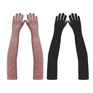 footmate womens summer sun protection hand gloves  cotton printed long sleeves gloves  full hand gloves for protection from sun burnheatpollution  stylish arm sleeves