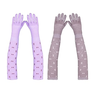 footmate womens summer sun protection hand gloves  cotton printed long sleeves gloves  full hand gloves for protection from sun burnheatpollution  stylish arm sleeves