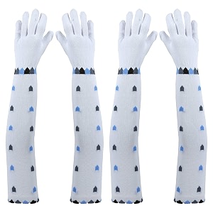 footmate womens summer sun protection hand gloves  cotton printed long sleeves gloves  full hand gloves for protection from sun burnheatpollution  stylish arm sleeves