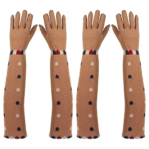 footmate womens summer sun protection hand gloves  cotton printed long sleeves gloves  full hand gloves for protection from sun burnheatpollution  stylish arm sleeves